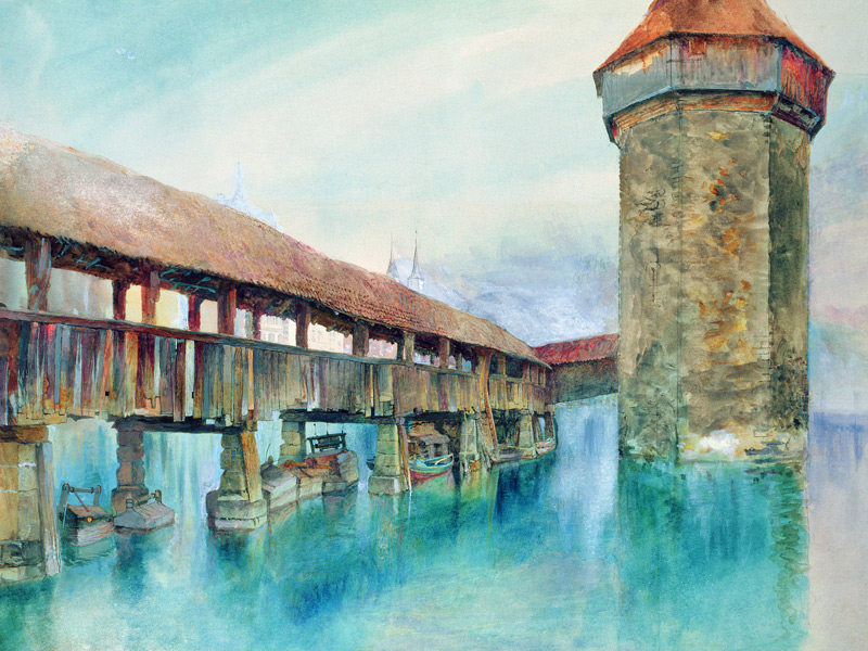 Kapelbrucke, Lucerne  on od John Ruskin