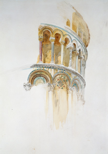 Apse of the Duomo, Pisa (pencil & w/c on paper) od John Ruskin