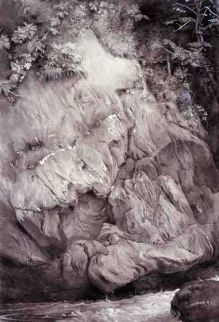 Gweiss Rock at Glenfinlas, 1853-54 (pen, wash & od John Ruskin