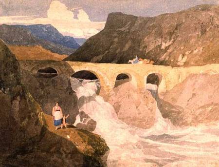 Road to Capel Curig, North Wales  on od John Sell Cotman