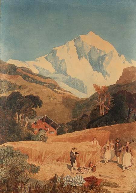 View of the Jungfrau-Horn od John Sell Cotman
