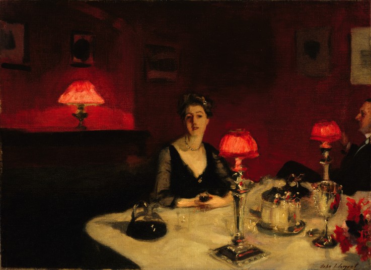 A Dinner Table at Night od John Singer Sargent