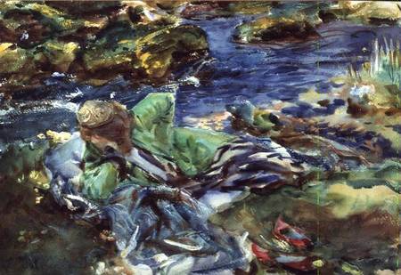 Turkish Woman by a Stream od John Singer Sargent
