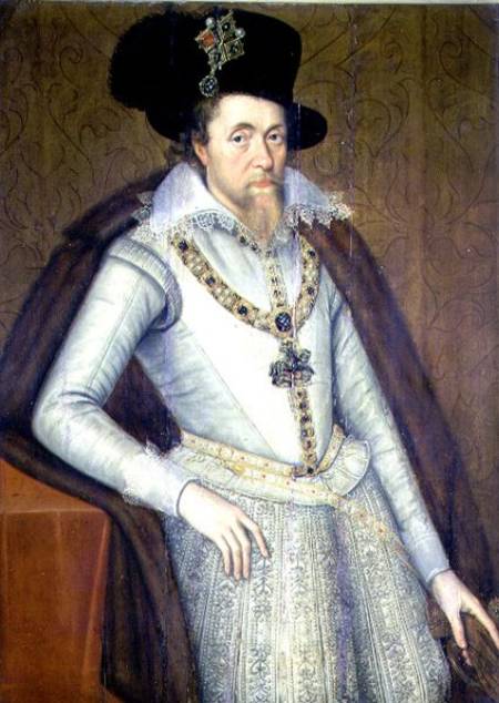 James I (1603-25) and VI of Scotland (1567-1625) od John the Younger Decritz