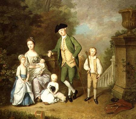 Portrait of the Wallace Family od John Thomas Seton