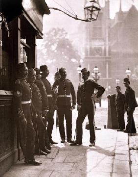 Recruiting Sergeants at Westminster, 1876-77 (woodburytype) 