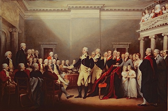 The Resignation of George Washington on 23rd December 1783, c.1822 od John Trumbull