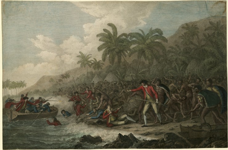 The Death of Captain James Cook on February 14, 1779 od John Webber