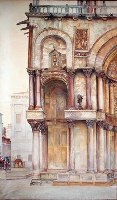 Corner of the Facade of St. Mark's Basilica, Venice od John Wharlton Bunney
