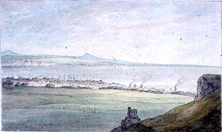 Leith, with Kirkaldy on the coast of Fifeshire od John White Abbott