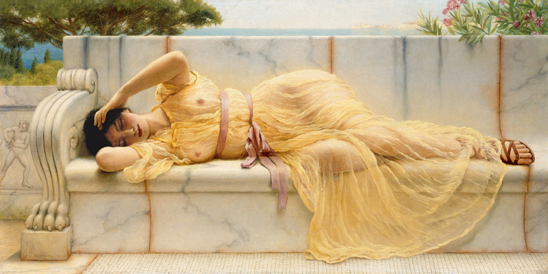 Girl in Yellow Drapery od John William Godward
