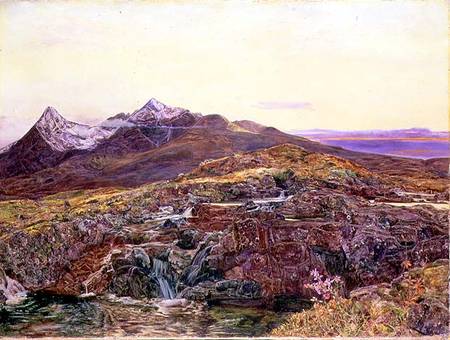 Cuillin Ridge, Skye from Sligechan od John William Inchbold