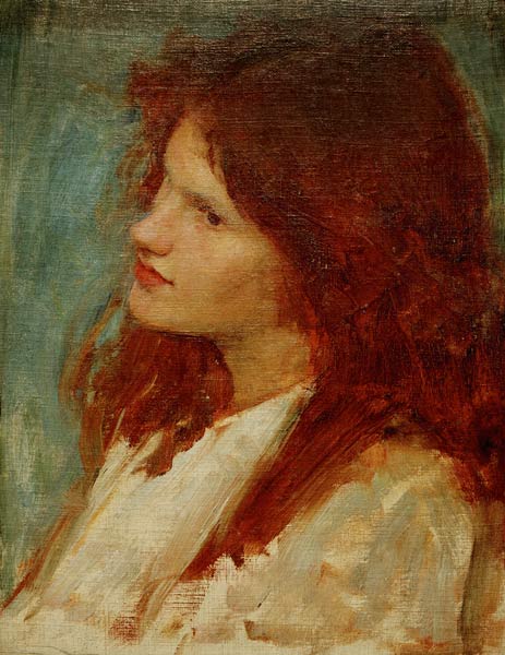 J.W.Waterhouse / Head of a Girl od John William Waterhouse