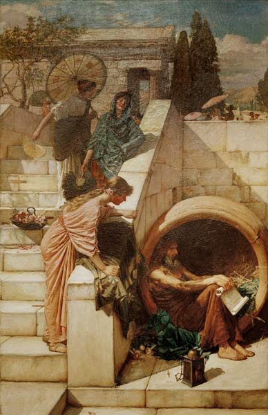 Diogenes / Painting by J.W.Waterhouse od John William Waterhouse