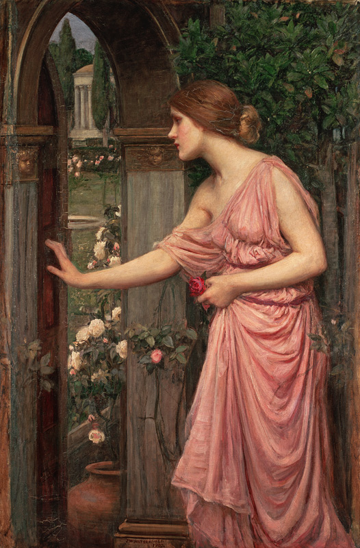 Psyche enters Cupidos garden od John William Waterhouse