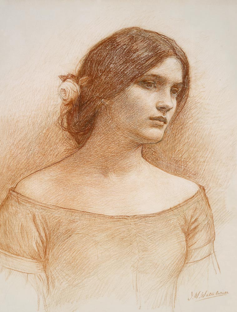 Study for 'The Lady Clare' od John William Waterhouse