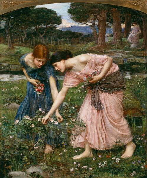 'Gather Ye Rosebuds While Ye May' od John William Waterhouse