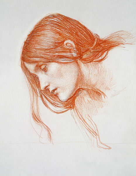 Study of a Girl's Head od John William Waterhouse