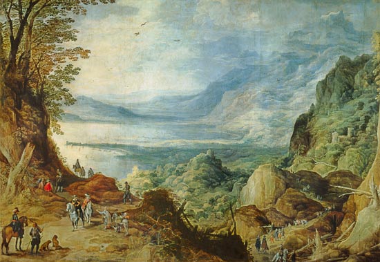 Landscape with Sea and Mountains od Joos de Momper