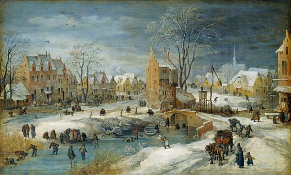 Village in Winter od Joos de Momper