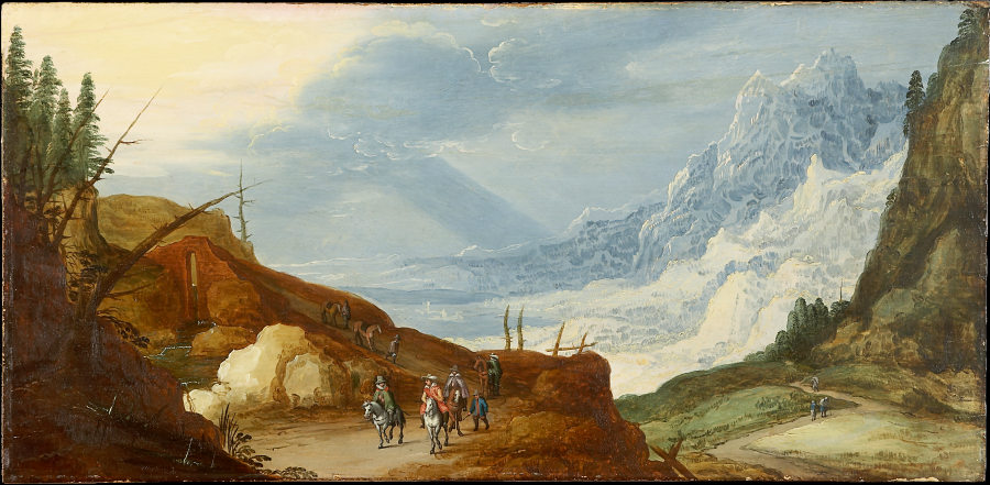 Mountain Landscape with Travelers od Joos de Momper d. J.