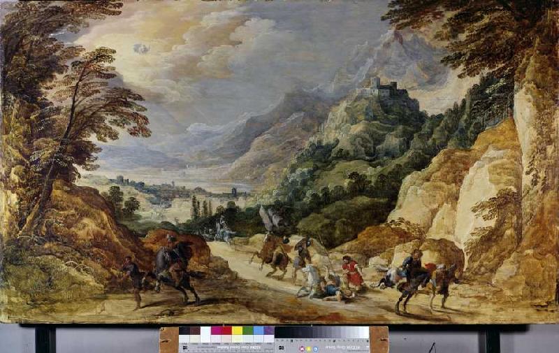 Landschaft mit der Bekehrung des Paulus od Joos de Momper d.J.