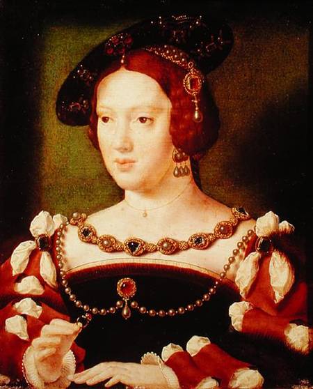 Portrait of Eleanor of Hapsbourg (1498-1558) od Joos van Cleve (eigentl. van der Breke)
