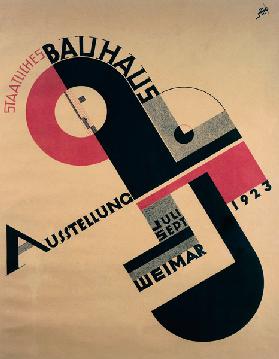 Bauhaus Exhibition Poster, 1923 (colour litho)
