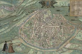Map of Avignon, from 'Civitates Orbis Terrarum' by Georg Braun (1541-1622) and Frans Hogenberg, c.15