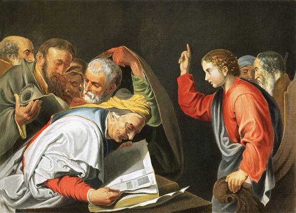 J.de Reibera, 12jähr.Jesus u.Schriftgel. od José (auch Jusepe) de Ribera