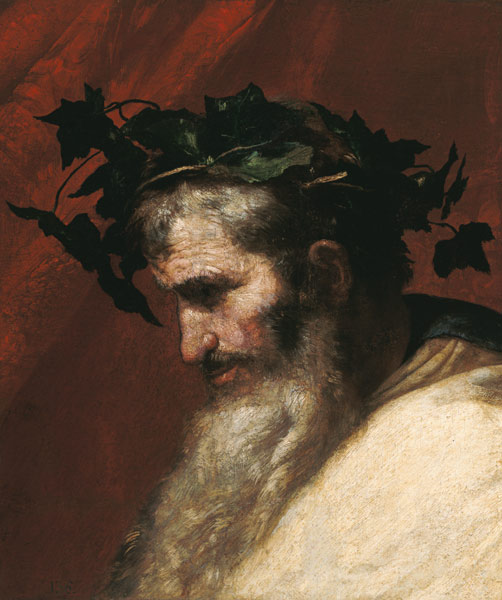 Head of an Old Man, fragment from the Triumph of Bacchus od José (auch Jusepe) de Ribera