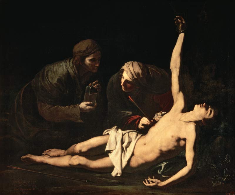 Saint Sebastian Attended by Saint Irene od José (auch Jusepe) de Ribera