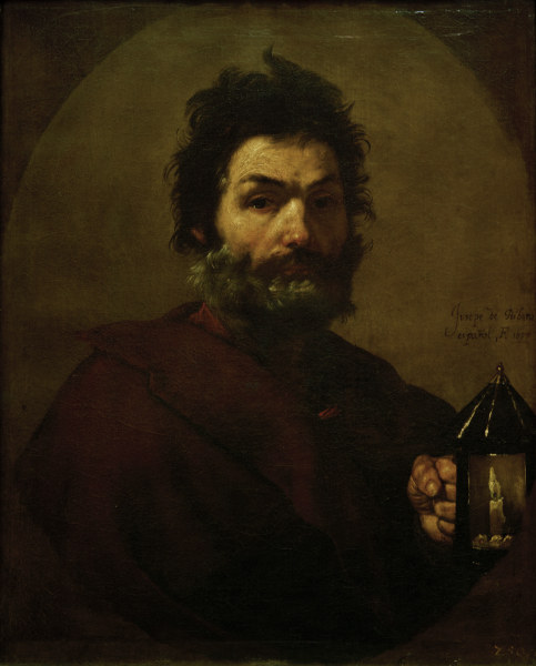 Diogenes with lamp / Ribera 1637 od José (auch Jusepe) de Ribera