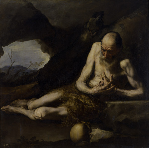 J.de Ribera, The Hermit Paul od José (auch Jusepe) de Ribera