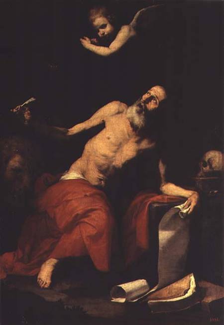 St. Jerome Hears the Last Trumpet od José (auch Jusepe) de Ribera