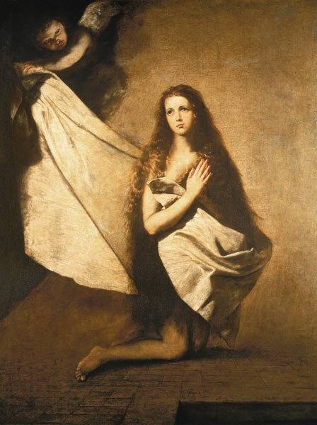 Ribera, Saint Agnes in prison od José (auch Jusepe) de Ribera
