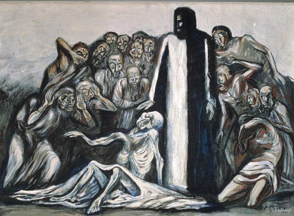 The resurrection of Lazarus od José Clemente Orozco