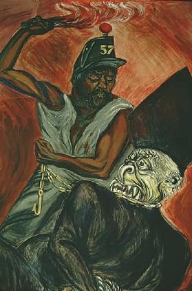 Juarez and the Defeat of the Empire mural, detail from The Political Cleric