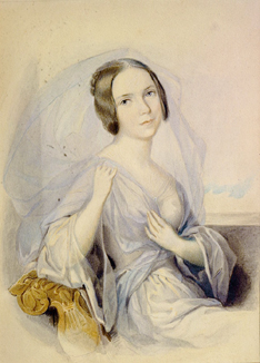Bildnis der Sängerin Henriette Gertrude Sontag (1806-1854). od Josef Ender