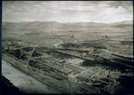 View of Vienna at the time of the World Exhibition od Josef Langl