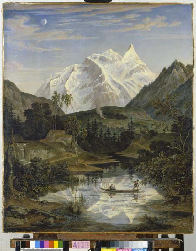 Mountains landscape with sea od Joseph Anton Koch