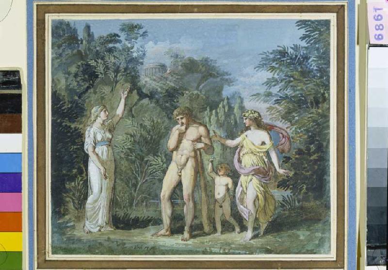Hercules at the crossroads od Joseph Anton Koch