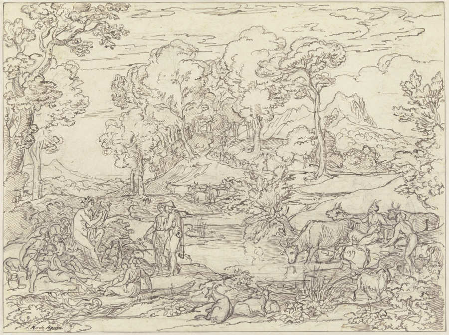 Landschaft mit Apoll unter den Hirten od Joseph Anton Koch