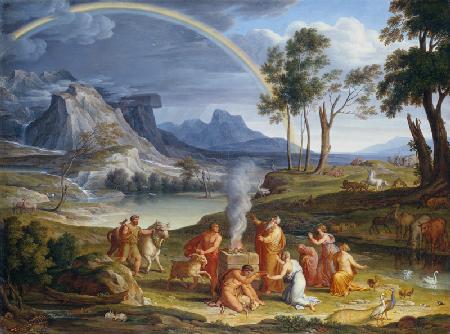 Landscape with Noah, Offering a Sacrifice of Gratitude