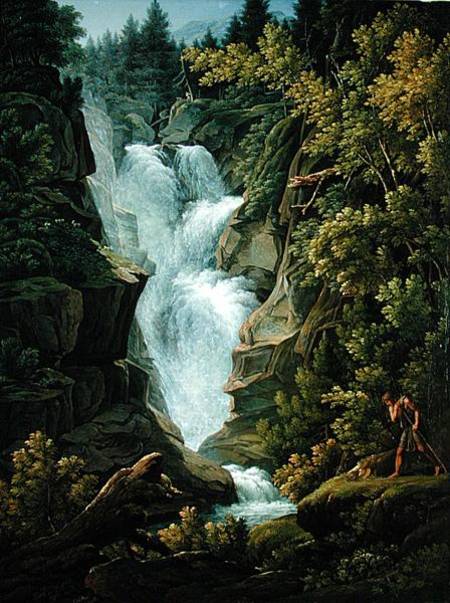 Waterfall in the Bern Highlands od Joseph Anton Koch