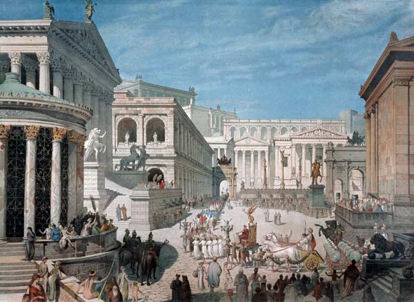 Roman life on the Forum od Joseph Bühlmann