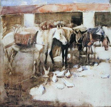 A Sangar in Morocco od Joseph Crawhall
