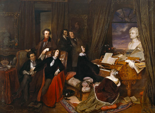 Liszt at the Piano od Joseph Danhauser