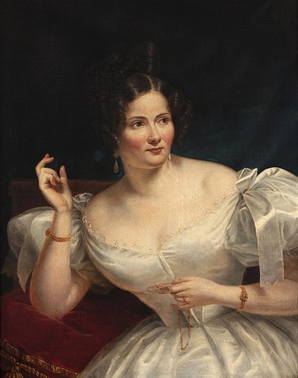 Portrait of a young lady od Joseph Désiré Court