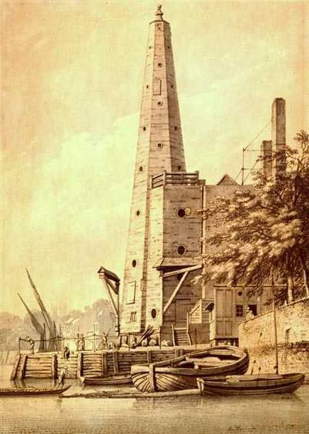 The Old Water Tower at York Buildings, Whitehall od Joseph Farington
